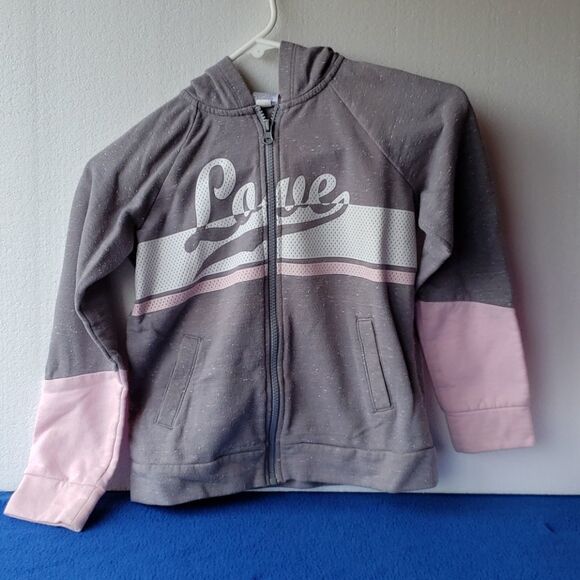 Cute Athletic Works Zippered Hoodie Sz M (7-8) - Picture 1 of 5